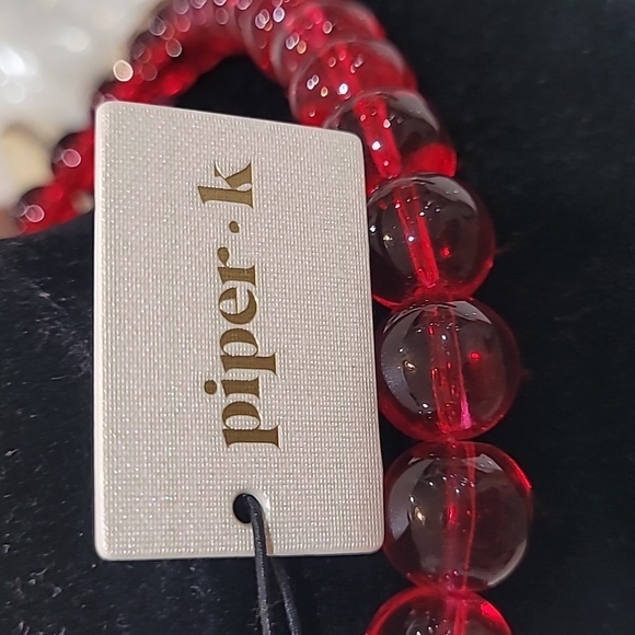 ❤️🔹️Piper K🔹️ Red Beaded Glass 17" Necklace - Picture 5 of 10